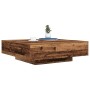 Mesa de café con luces LED de madera antigua 100x100x31 cm by , Coffee table - Ref: Foro24-863006, Price: 111,86 €, Discount: %