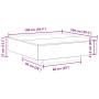 Mesa de café con luces LED Madera de roble negra 100x100x31 cm von , Couchtisch - Ref: Foro24-863008, Preis: 111,27 €, Rabatt: %