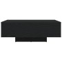 Mesa de Café con Luces LED Roble Negro 85x55x31 cm