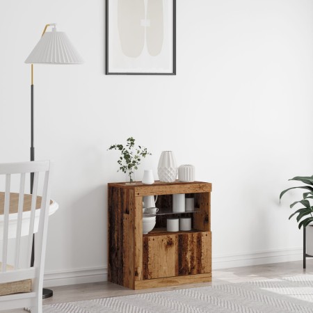Aparador con luces LED Madera Vieja 60,5x37x67 cm de , Aparadores - Ref: Foro24-863012, Precio: 72,89 €, Descuento: %
