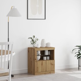 Sideboard con luces LED Roble Artisan 60,5x37x67 cm by , Sideboards - Ref: Foro24-863013, Price: 69,33 €, Discount: %