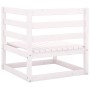 Garten-Ecksofa aus massivem weißem Kiefernholz von vidaXL, Gartensets - Ref: Foro24-805661, Preis: 72,60 €, Rabatt: %