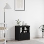 Sideboard con luces LED Negro Roble 60,5x37x67 cm de , Aparadores - Ref: Foro24-863014, Precio: 76,08 €, Descuento: %