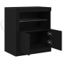 Sideboard con luces LED Negro Roble 60,5x37x67 cm de , Aparadores - Ref: Foro24-863014, Precio: 76,08 €, Descuento: %