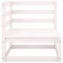 Garten-Ecksofa aus massivem weißem Kiefernholz von vidaXL, Gartensets - Ref: Foro24-805661, Preis: 72,60 €, Rabatt: %