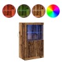 Aparador con Luces LED Madera Antigua 60,5x37x100 cm de , Taquillas y armarios de almacenamiento - Ref: Foro24-863015, Precio...