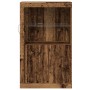 Aparador con Luces LED Madera Antigua 60,5x37x100 cm de , Taquillas y armarios de almacenamiento - Ref: Foro24-863015, Precio...