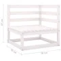 Garten-Ecksofa aus massivem weißem Kiefernholz von vidaXL, Gartensets - Ref: Foro24-805661, Preis: 79,18 €, Rabatt: %