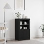 Aparador con Luces LED Roble Negro 60,5x37x100 cm von , Schließfächer und Lagerschränke - Ref: Foro24-863017, Preis: 93,42 €,...