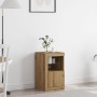 Consola con luces LED Roble Artisan 41x37x67 cm von , Schließfächer und Lagerschränke - Ref: Foro24-863020, Preis: 57,14 €, R...