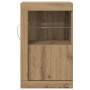 Consola con luces LED Roble Artisan 41x37x67 cm von , Schließfächer und Lagerschränke - Ref: Foro24-863020, Preis: 57,14 €, R...