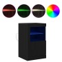 Sideboard con luces LED Roble Negro 41x37x67 cm von , Schließfächer und Lagerschränke - Ref: Foro24-863022, Preis: 64,61 €, R...