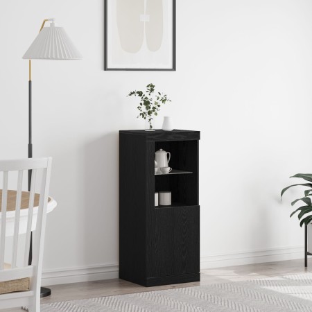 Sideboard con luces LED Negro Roble 41x37x100 cm de , Aparadores - Ref: Foro24-863026, Precio: 80,65 €, Descuento: %