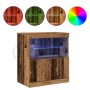 Sideboard con luces LED Madera vieja 60x37x67 cm de , Aparadores - Ref: Foro24-863027, Precio: 71,55 €, Descuento: %
