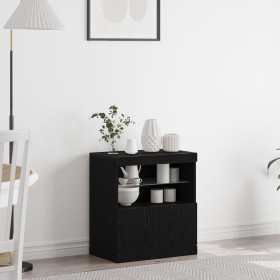 Aparador con luces LED Negro Roble 60x37x67 cm von , Sideboards - Ref: Foro24-863029, Preis: 77,52 €, Rabatt: %