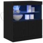 Aparador con luces LED Negro Roble 60x37x67 cm de , Aparadores - Ref: Foro24-863029, Precio: 79,92 €, Descuento: %