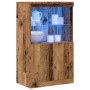 Aparador con Luces LED Madera Vieja 60x37x100 cm de , Aparadores - Ref: Foro24-863033, Precio: 90,85 €, Descuento: %