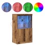 Aparador con Luces LED Madera Vieja 60x37x100 cm de , Aparadores - Ref: Foro24-863033, Precio: 90,85 €, Descuento: %