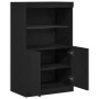 aparador con luces LED roble negro 60x37x100 cm de , Aparadores - Ref: Foro24-863035, Precio: 96,03 €, Descuento: %
