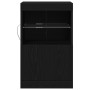 Mueble de TV con Luces LED Madera Negra 41x37x67 cm de , Aparadores - Ref: Foro24-863038, Precio: 61,42 €, Descuento: %