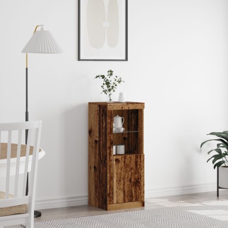 Aparador con Luces LED Madera Vieja 41x37x100 cm | Foro24.es | Tu tienda online para hogar, jardín y más Foro24.es