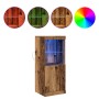 Aparador con Luces LED Madera Vieja 41x37x100 cm | Foro24.es | Tu tienda online para hogar, jardín y más Foro24.es
