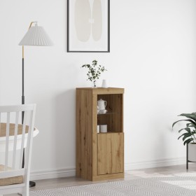 Aparador con Luces LED Roble Artesanal 41x37x100 cm von , Sideboards - Ref: Foro24-863040, Preis: 73,65 €, Rabatt: %