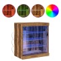 Sideboard con luces LED Madera Vieja 60,5x37x67 cm de , Aparadores - Ref: Foro24-863042, Precio: 75,61 €, Descuento: %