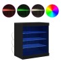 Aparador con luces LED Negro Roble 60,5x37x67 cm de , Aparadores - Ref: Foro24-863044, Precio: 80,13 €, Descuento: %