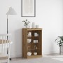 Sideboard con Luces LED de de Roble Artesano 60,5x37x100 cm de , Aparadores - Ref: Foro24-863046, Precio: 84,37 €, Descuento: %