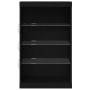 Aparador con Luces LED Roble Negro 60,5x37x100 cm