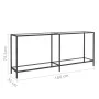 Transparent tempered glass console table 180x35x75.5 cm by vidaXL, Side tables - Ref: Foro24-331702, Price: 109,18 €, Discoun...