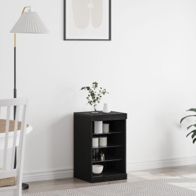 Aparador con Luces LED Roble Negro 41x37x67 cm by , Sideboards - Ref: Foro24-863053, Price: 68,04 €, Discount: %