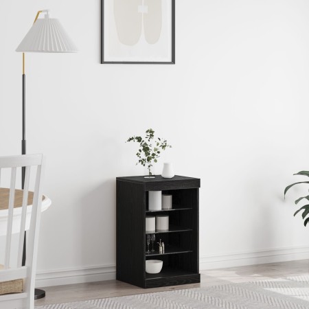 Aparador con Luces LED Roble Negro 41x37x67 cm de , Aparadores - Ref: Foro24-863053, Precio: 70,53 €, Descuento: %