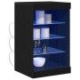 Aparador con Luces LED Roble Negro 41x37x67 cm de , Aparadores - Ref: Foro24-863053, Precio: 70,53 €, Descuento: %
