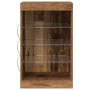 Sideboard de con luces LED Madera Vieja 41x37x67 cm de , Aparadores - Ref: Foro24-863051, Precio: 63,89 €, Descuento: %