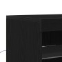 Aparador con Luces LED Roble Negro 41x37x67 cm de , Aparadores - Ref: Foro24-863053, Precio: 70,53 €, Descuento: %