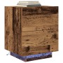 Mesitas de Noche con Luces LED 2 pcs Madera Vieja 45x40x55 cm de , Mesitas de noche - Ref: Foro24-863058, Precio: 140,01 €, D...