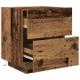 Mesitas de Noche con Luces LED 2 pcs Madera Vieja 45x40x55 cm de , Mesitas de noche - Ref: Foro24-863058, Precio: 140,01 €, D...