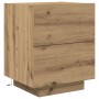 Cabinet de Noche con Luces LED Madera de Roble 45x40x55 cm de , Mesitas de noche - Ref: Foro24-863059, Precio: 80,76 €, Descu...