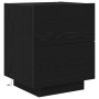 cabinet de noche con luces LED Negro Roble 45x40x55 cm de , Mesitas de noche - Ref: Foro24-863061, Precio: 85,50 €, Descuento: %