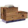 Armario de Noche con Luces LED Madera Antigua 100x36x49 cm de , Mesitas de noche - Ref: Foro24-863063, Precio: 81,84 €, Descu...