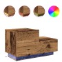 Armario de Noche con Luces LED Madera Antigua 100x36x49 cm de , Mesitas de noche - Ref: Foro24-863063, Precio: 81,84 €, Descu...