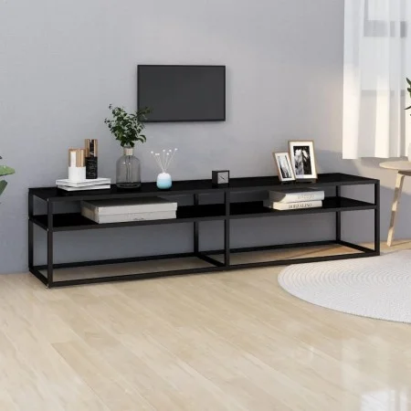 Schwarzer TV-Schrank aus gehärtetem Glas, 180 x 40 x 40,5 cm von vidaXL, TV-Möbel - Ref: Foro24-331723, Preis: 131,99 €, Raba...