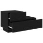 Mesita de Noche con Luces LED Roble Negro 70x36x40.5 cm de , Mesitas de noche - Ref: Foro24-863065, Precio: 86,79 €, Descuent...
