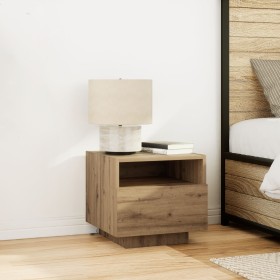 Cabinet de Cama con Luces LED Roble Artesano 40x39x37 cm von , Nachttische - Ref: Foro24-863068, Preis: 61,29 €, Rabatt: %