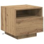 Cabinet de Cama con Luces LED Roble Artesano 40x39x37 cm de , Mesitas de noche - Ref: Foro24-863068, Precio: 61,18 €, Descuen...