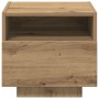Cabinet de Cama con Luces LED Roble Artesano 40x39x37 cm de , Mesitas de noche - Ref: Foro24-863068, Precio: 61,18 €, Descuen...