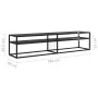Schwarzer TV-Schrank aus gehärtetem Glas, 180 x 40 x 40,5 cm von vidaXL, TV-Möbel - Ref: Foro24-331723, Preis: 131,99 €, Raba...