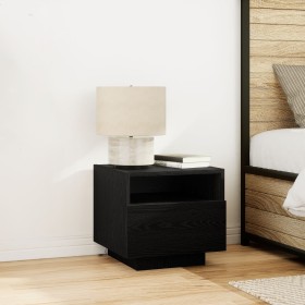 Cabinet de Noche con Luces LED Negro Roble 40x39x37 cm by , Nightstands - Ref: Foro24-863070, Price: 64,87 €, Discount: %